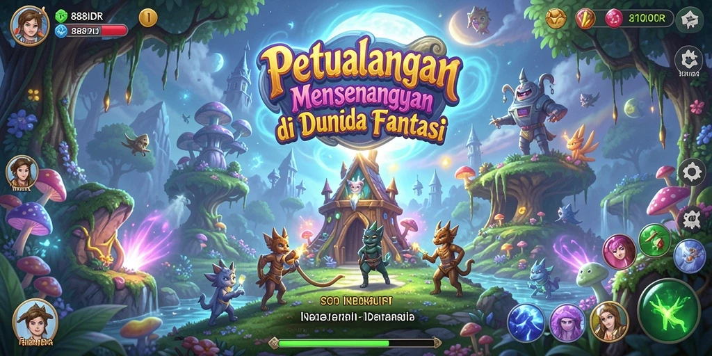 Tampilan gameplay menakjubkan dari 888IDR dalam petualangan fantastis.