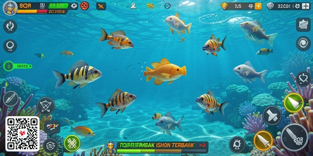 Screenshot bermain Tembak Ikan yang seru di 8QR.