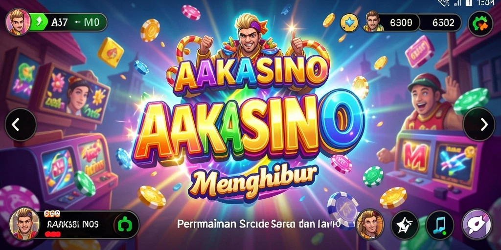 Screenshot menunjukkan gameplay seru dari AAKASINO dengan aksi menegangkan.