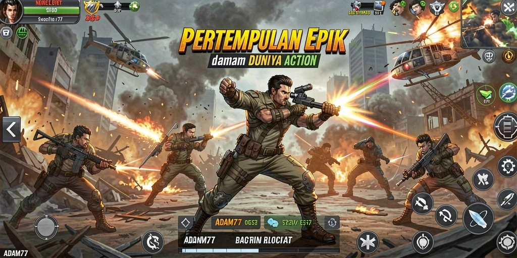 Gameplay seru dalam ADAM77 yang menegangkan.