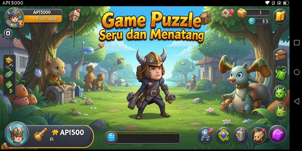 Screenshot utama API5000 menampilkan gameplay Puzzle yang menarik.