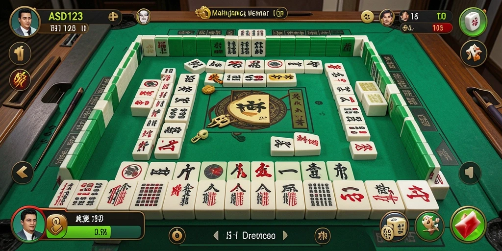 Screenshot gameplay Mahjong dengan desain grafis yang menawan.