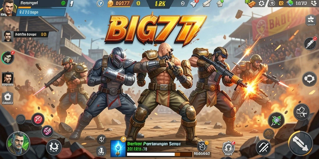 Gameplay seru BIG77 dalam pertarungan Battle Royale.