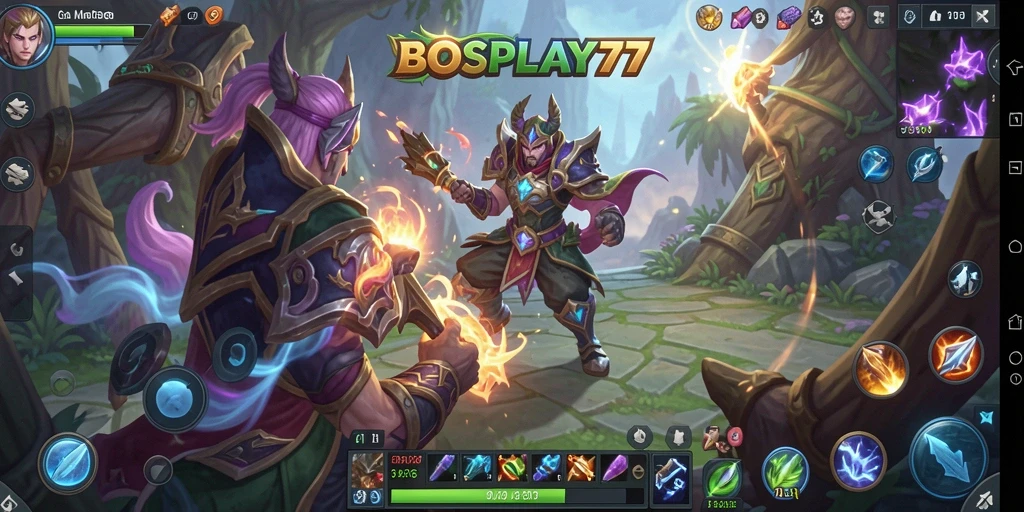 Gameplay menakjubkan dalam BOSPLAY77 dengan grafis yang indah.