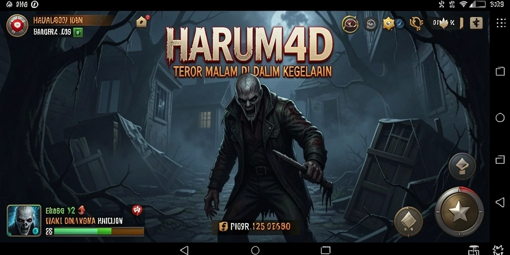 Tampilan gameplay <strong>HARUM4D</strong> yang mencekam dan menakutkan dengan atmosfer horor yang kental.