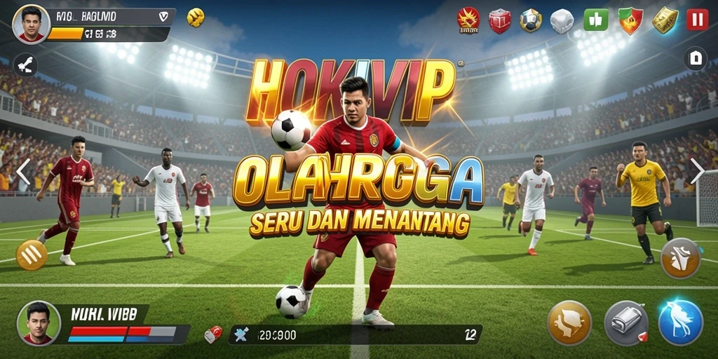 Screenshot HOKIVIP menampilkan aksi seru dalam permainan olahraga.