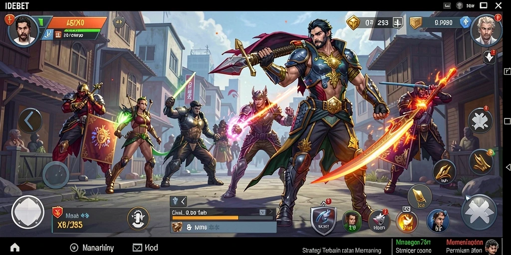 Tangkapan layar gameplay strategis yang menegangkan di IDEBET.
