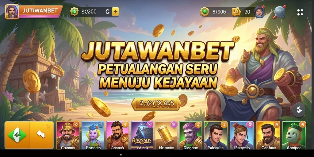 Screenshot utama JUTAWANBET menampilkan aksi seru dalam petualangan.