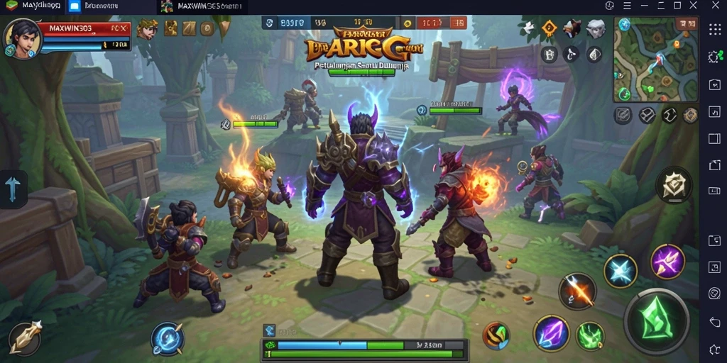 Tampilan permainan ARPG yang memukau dan mendebarkan.