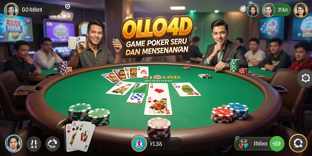 Tampilan menarik dari gameplay Poker yang seru di OLLO4D.