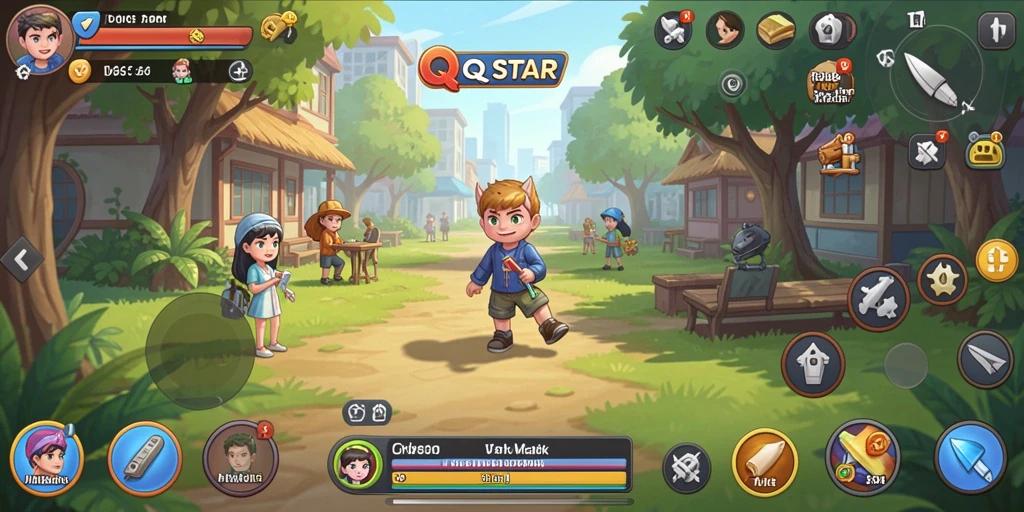 Tampilan gameplay QQSTAR yang menarik dan menyenangkan.