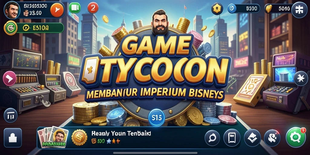 Screenshot gameplay S13 dengan tampilan manajemen bisnis Tycoon.
