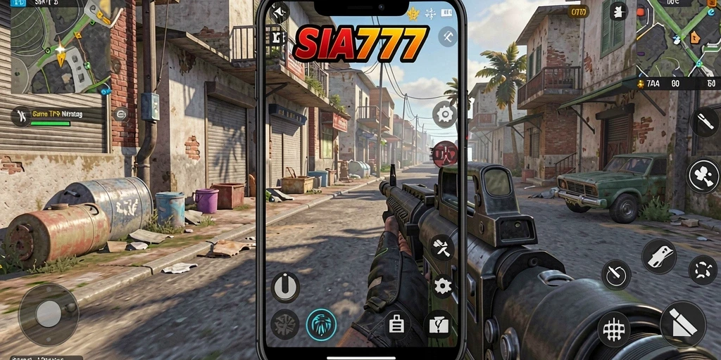 Screenshot utama SIA777 menampilkan momen pertempuran yang epic.