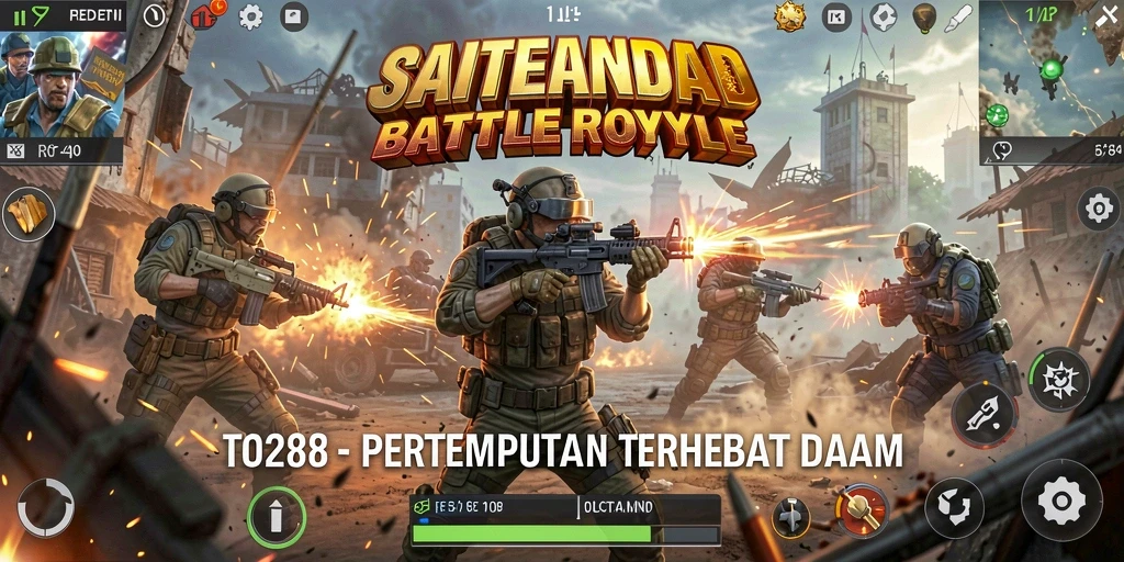 Tampilan gameplay TO288 yang menegangkan dalam pertempuran Battle Royale.