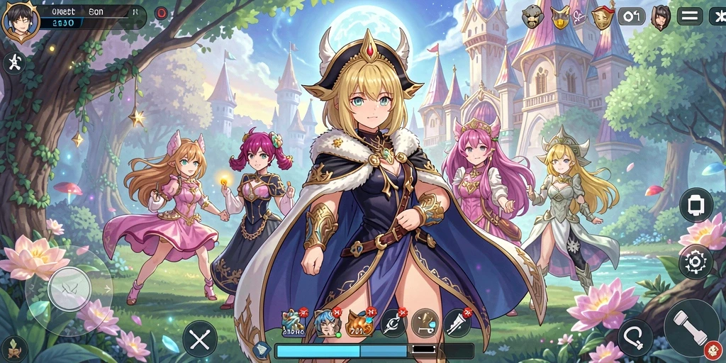 Screenshot menampilkan pertarungan seru dalam gameplay Anime V07.